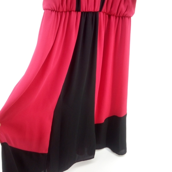 NWT Gibson Latimer Pink Black Colorblock Dress The West End M - Picture 4 of 11
